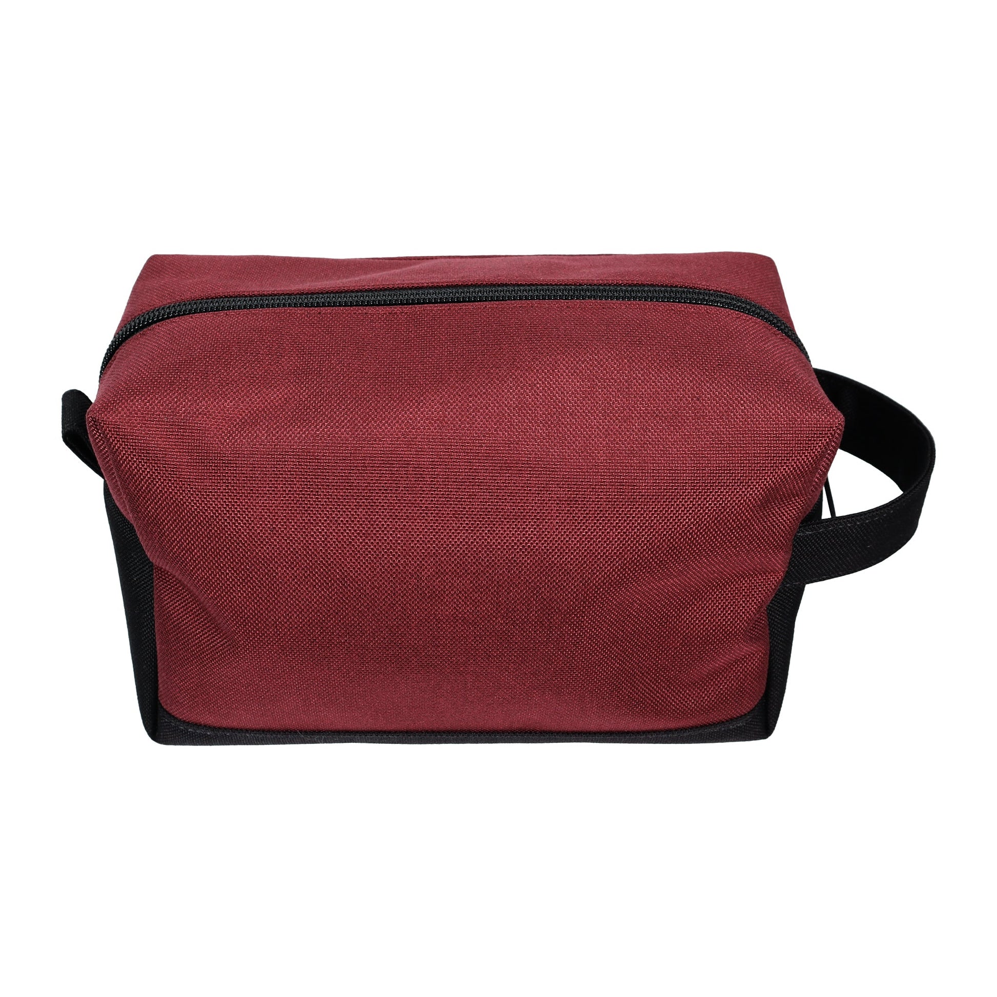 Red and Black Tall Canvas Toiletry Bag