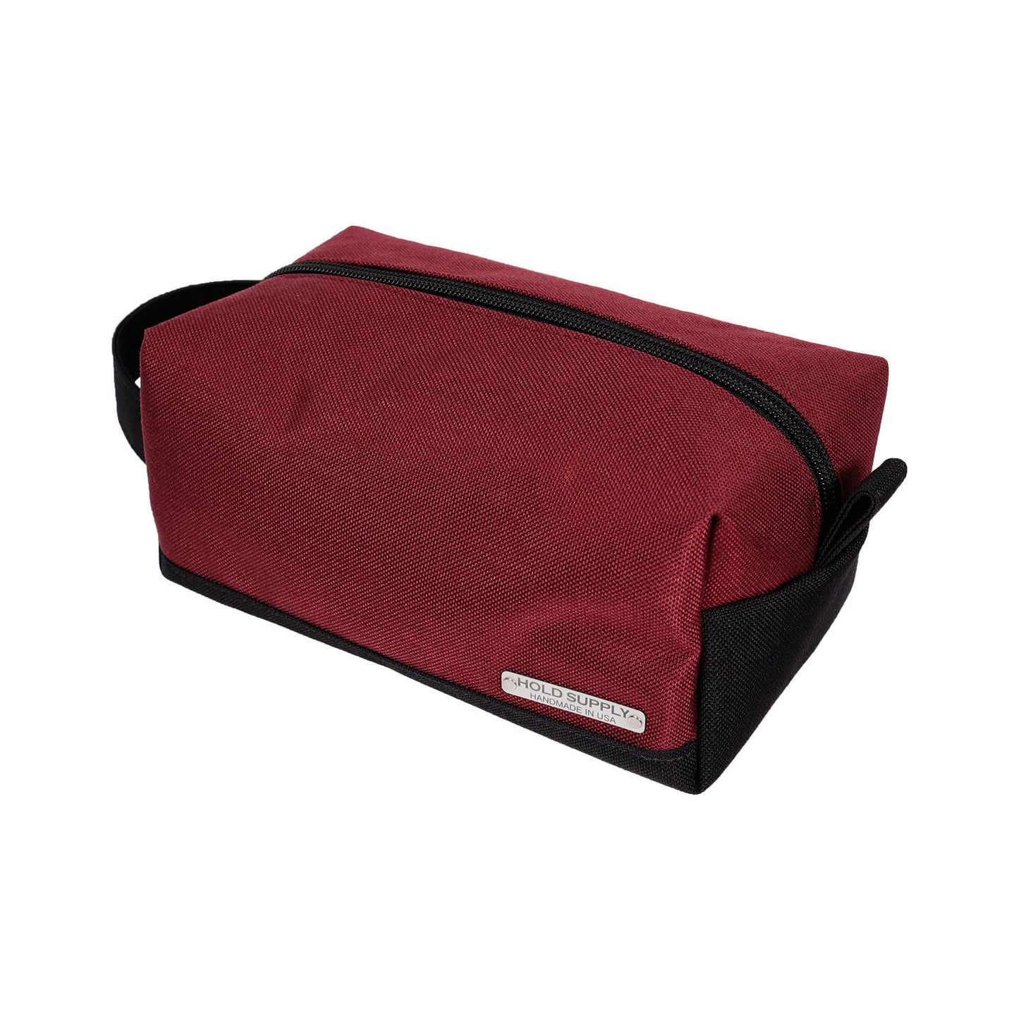 Red and Black Canvas Toiletry Bag